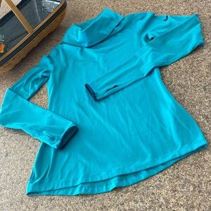 Nike Pro Blue Turtle Neck Long Sleeve Active Top Small
